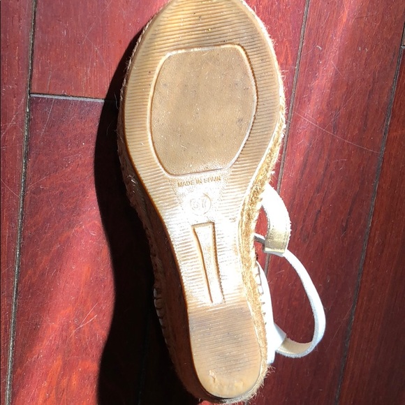 Laurent Mercadal white leather wedge sandals 37/7 - Picture 5 of 5